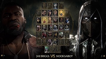Mortal Kombat 11 - jax vs noob saibot - hard
