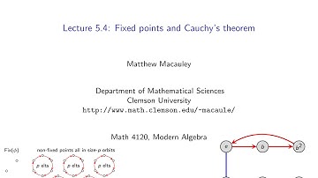 Visual Group Theory, Lecture 5.4: Fixed points and Cauchy