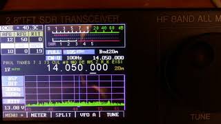 mcHF QRP Radio with latest firmware copying CW