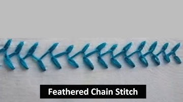 Feathered Chain Stitch Hand Embroidery Step by Step Tutorial