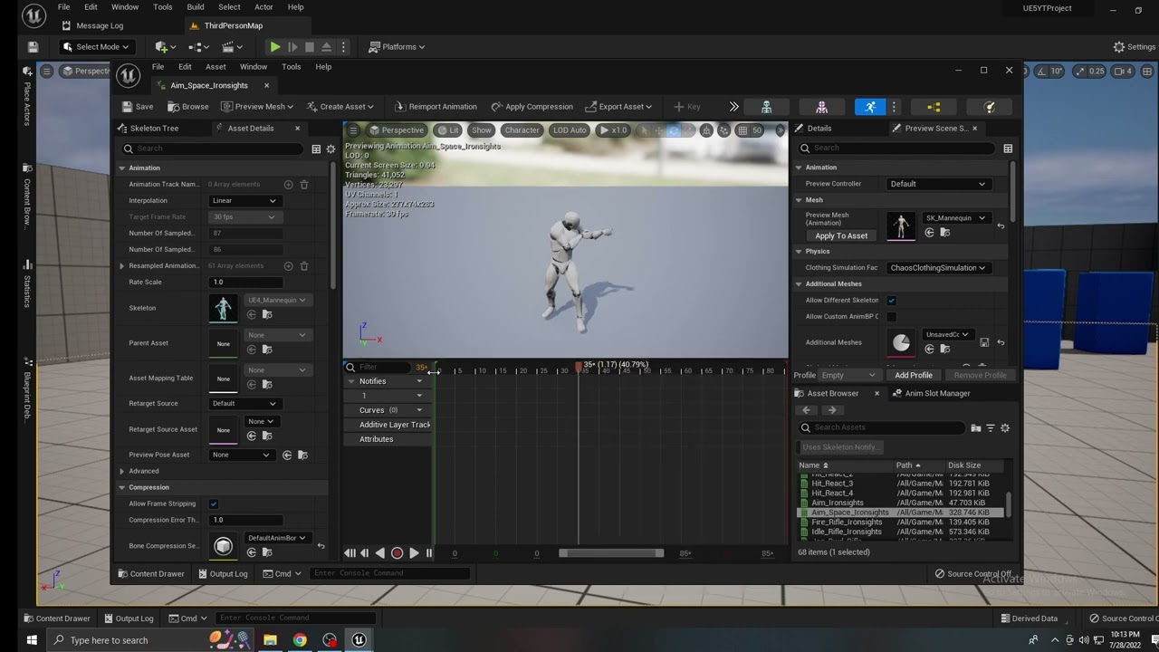 How To - Create A Single Frame Animation - Unreal Engine 5 - YouTube