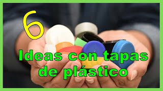 6 MANUALIDADES CON TAPAS PLÁSTICAS \/\/ Manualidades con reciclaje \/\/ Crafts with plastic covers