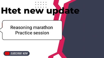Reasoning marathon for htet  exam ! Htet Reasoning class! Hssc cet Reasoning class