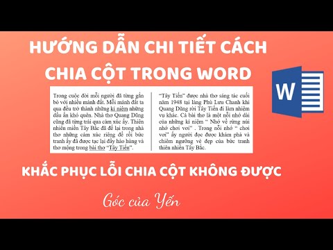 Video: Cách Tạo Cột Trong Word