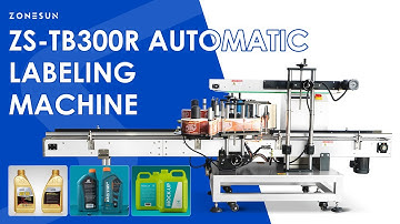 ZONESUN Automatic Square Bottle Labeling Machine Label Applicator ZS-TB300R