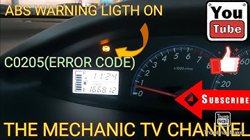 C0205(FRONT SPEED SENSOR LH CIRCUIT MULFUNTION)TOYOTA VIOS   (1NZ-FE)BASIC TUTORIAL