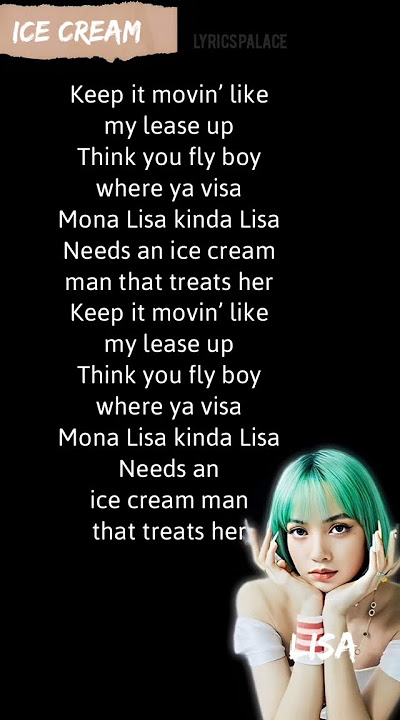 BLACKPINK ICE CREAM Lisa rap with easy lyrics #shorts