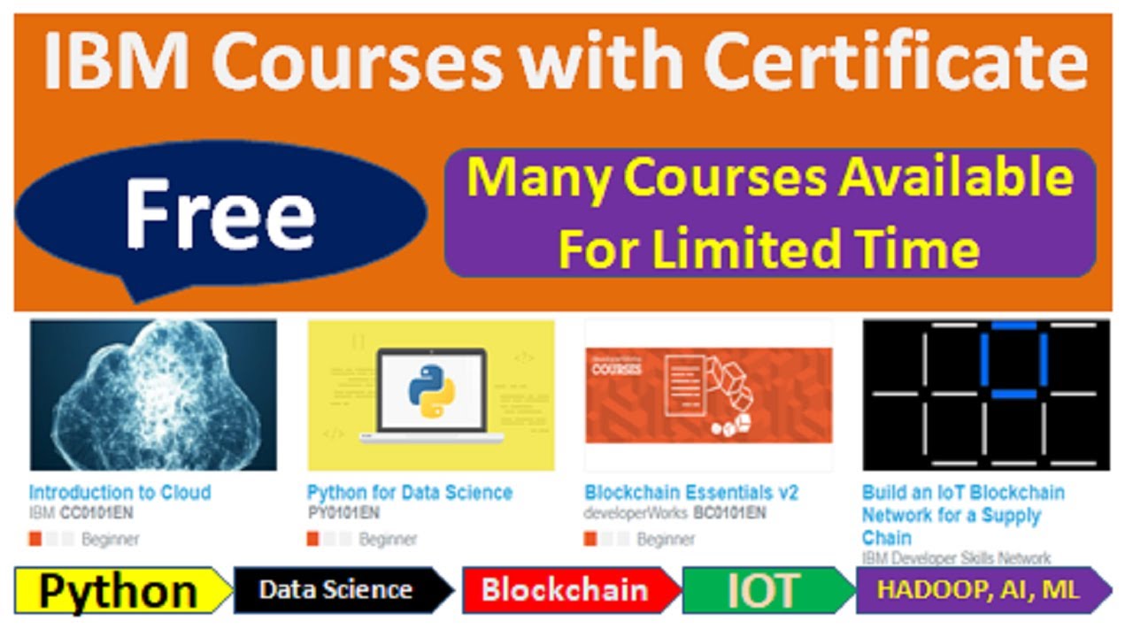 IBM Free Certification Course 2020 for Limited Time | Cognitive Class |  #freeIBMcourse| Limited Time - YouTube