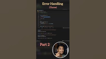 Error Handling ( Throw ) Part 2 #codeshuru #javascript #programming