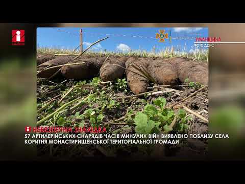 На Монастирищині виявили 57 артснарядів 