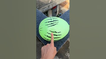 Experiment: Will a water balloon explode if it rolls down a tall building? 💥🎈 #shorts