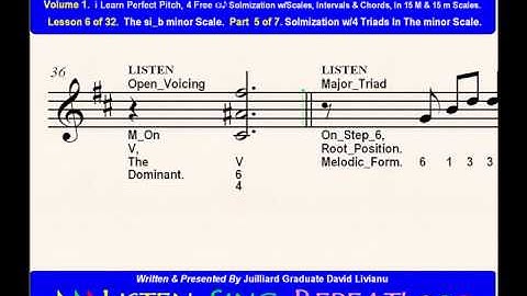 Part 6b. LESSON 6 of 32, The si_b minor scale. EAR TRAINING EXERCISES