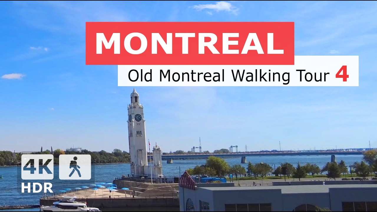 [ 4K ] Old Montreal Walking Tour 4 | de la Commune Street | Quebec ...