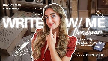 Write With Me LIVESTREAM ✨✏️  #NovNov2025