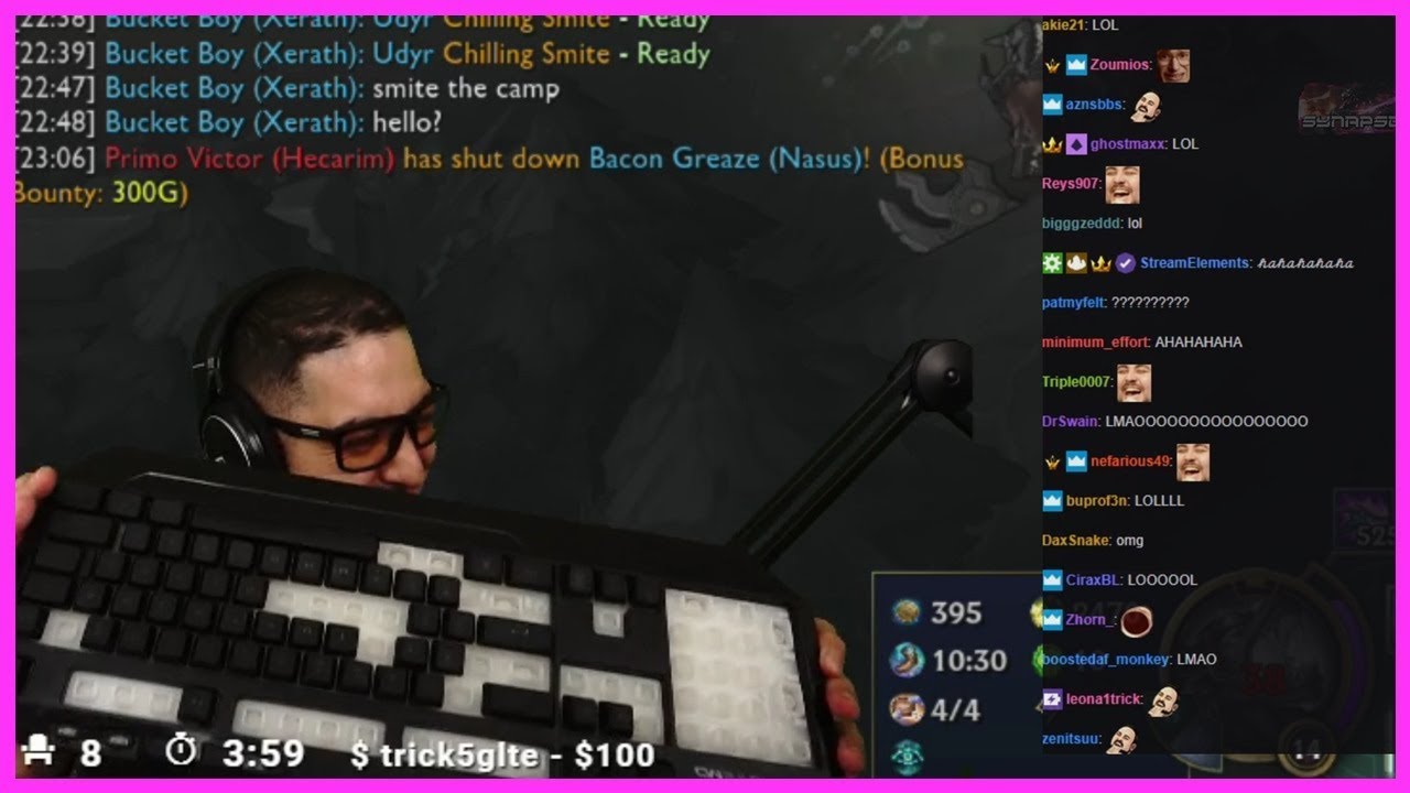 After Breaking 65565 Keyboards Trick2g Started To Break His Knees - Best of LoL Streams #574