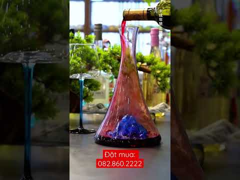 Video Bình đựng rượu vang núi đá xanh #quatangdevuong... - youtube