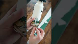Wrapping A Yellowstone National Park Infinity Sticker Around A Hydro Flask