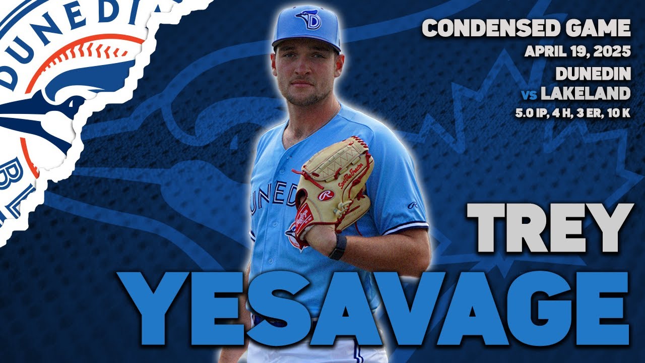 Trey Yesavage vs Lakeland | 5.0 IP, 4 H, 3 ER, 10 K | Apr 19 2025