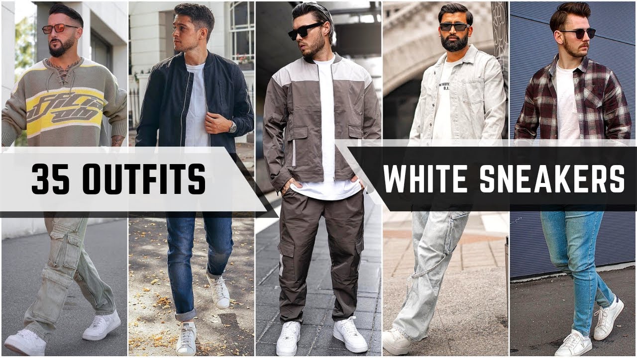 35 White Sneakers Outfits For Fall 2023 | Men's Fashion - YouTube