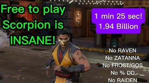 BRUTAL Scorpion H7 "oneshot" | FREE artifacts | "On Ice" | Injustice 2 Mobile