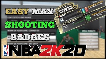 EASIEST WAY TO GET SHOOTING BADGES FAST NBA 2K20! BEST METHOD!