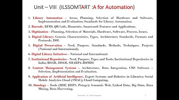 Unit No.8 Library Automation by Dr.Sudhir Nagarkar VGC-2