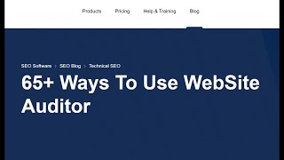 65+ Ways To Use WebSite Auditor For On-Site SEO