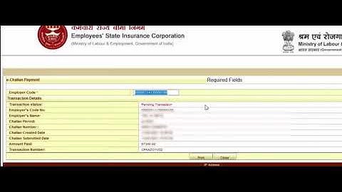 ESIC challan payment pending transaction | Esic challan payment karne ke baad bhi pending show kare