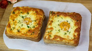 Crispy cheese egg toast// Perfect breakfast/it’s so delicious  and so simple!!