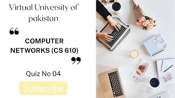 Quiz No 04 | Computer Networks (CS610) | Spring 2025 | Virtual University of Pakistan | VU Quiz Help