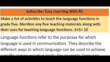 # Language Functions #tsc #प्राथमिकशिक्षकभर्ती #English Preparations