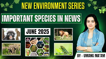 Important Species in News for UPSC CSE Prelims 2026 | June 2025 | By Umang Ma