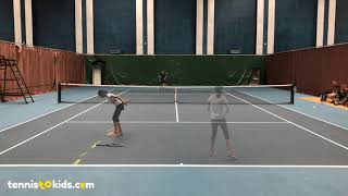 Tennis drill for developing Cross-court game - Cross court plus
