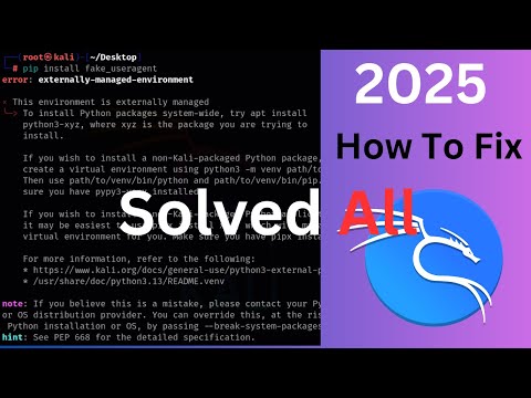 Kali Linux Error Fix: Externally-Managed Environment Issue | How to Resolve Python Package