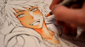 【COPIC SPEEDPAINT】Coloring Skin with Copic Markers - Catboy