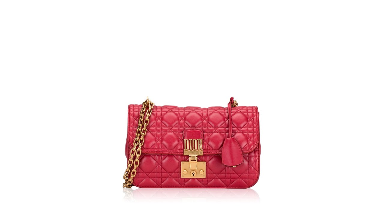 Christian Dior Dioraddict Flap Bag with Strap Oblique Canvas Medium Red  2431731