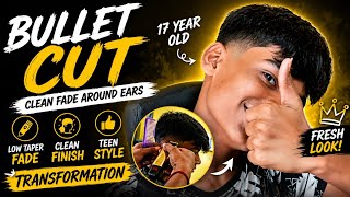 Clean Low Taper Around The Ears ✂️ Teen Transformation Haircut