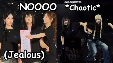 jeongyeon getting jealous when sana hug mina ft. twice chaotic during hongkong concert