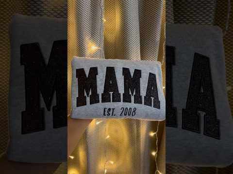 MAMA Crewneck #smallbusiness #embroidery #shorts #embroiderydesign #smartstitch