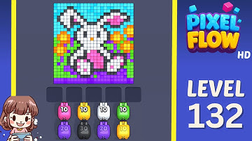 Pixel Flow Level 132 Solution Walkthrough