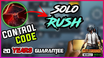 (BGMI) Solo Rush CONTROL Code And New Sensitivity code 2021ll Bgmi ll Best 5 finger claw