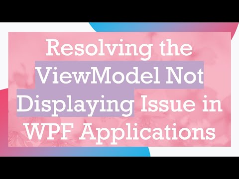 Resolving the ViewModel