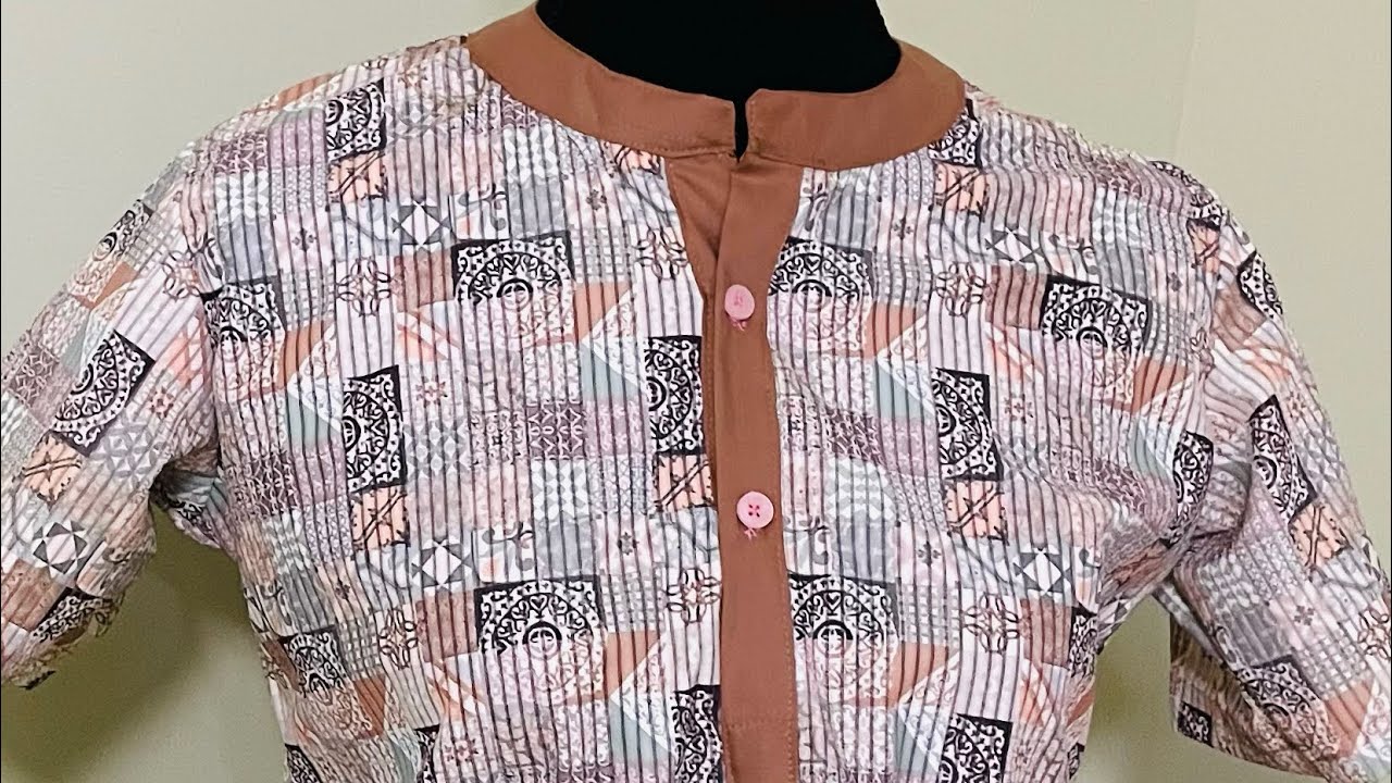 Easy round collar drafting a stitching 