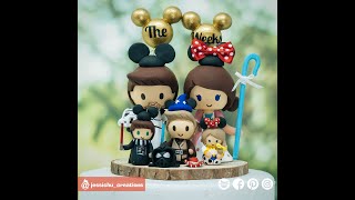 Star Wars x Disney Inspired Family Inspired Custom Handmade Wedding Cake Topper Figurines P2