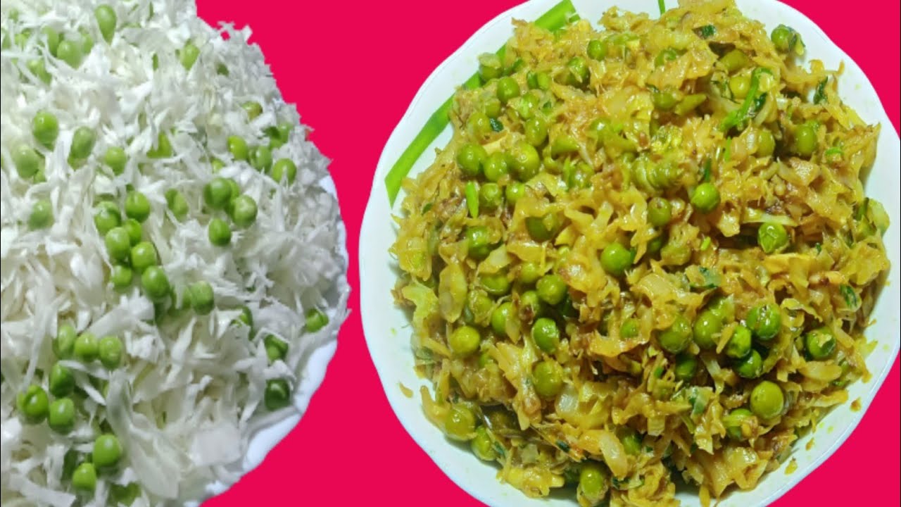 Side Dish For Chapati,Porotha,Rice/Cabbag matar Sabzi/Cabbage Ricipes