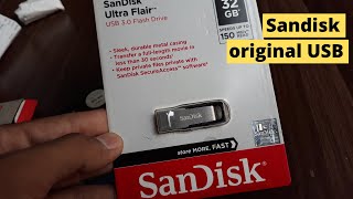 Sandisk original 32GB  USB - price in Pakistan - Best USB for 4k and HD video - Fake Pendrive test