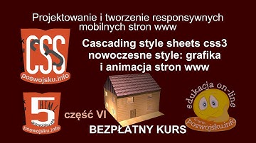 Style CSS 3 tutorial: wygląd, grafika i animacja stron www kurs cz. 6