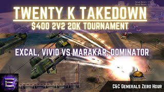 🔴 LIVE | ExCaL, ViViD vs Marakar, DoMiNaToR | $400 20KTakedown Tournament | 2v2 20k | C&C Zero Hour