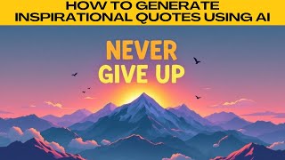 AI का उपयोग करके तुरंत प्रेरणादायक उद्धरण चित्र बनाएँ! (Pinterest, Instagram, आदि पर उपयोग करें) screenshot 1
