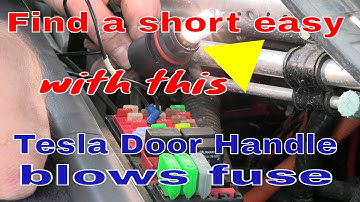 Tesla Model S Door handle diagnostics. This is how to easy find a short without blowing fuses.